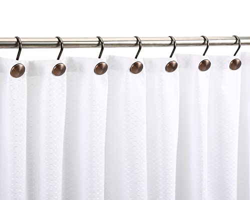ZESLMG Bronze Shower Curtain Hooks - Rustproof Decorative Rings, Set of 12