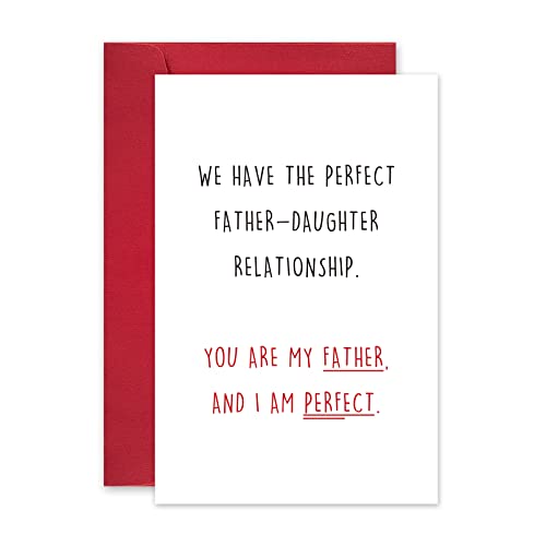 Funny Father's Day Card for Dad from Daughter - Humorous 8" x 5.3"