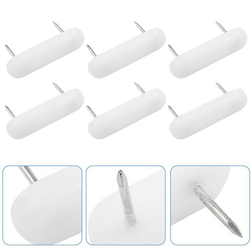 White Plastic Head Double Pins - 40 Pcs Bed Skirt Holders