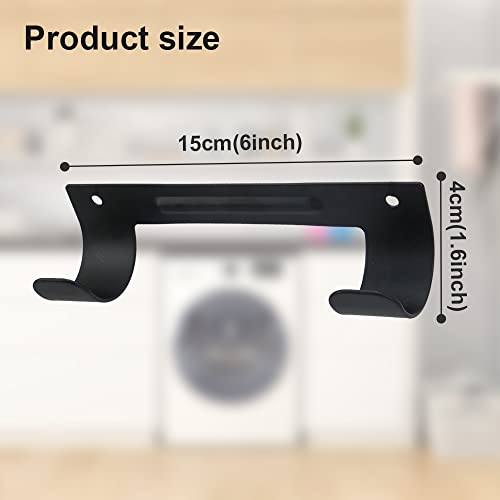 EXCLEN Black Wall Mount Ironing Board Hanger Organizer Laundry Room Storage