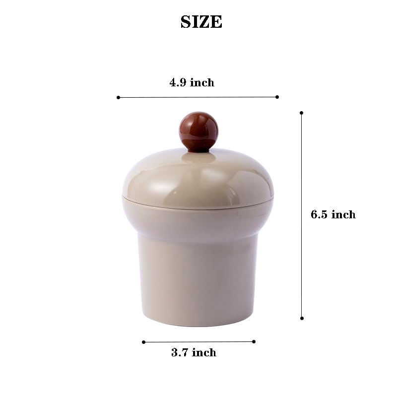 Memphis Style Resin Cookie Jar with Lid - 20oz Decorative Canister