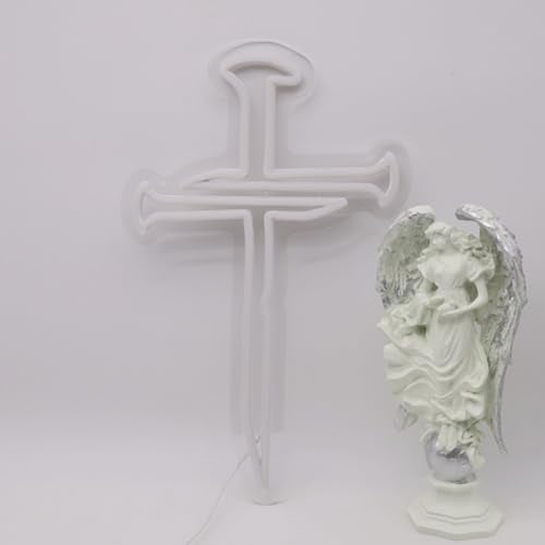 Nail Cross LED Neon Sign White - Christian Wall Decor for Religious Spaces