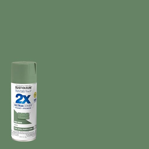 Rust-Oleum Painter's Touch 2X Satin Spray Paint, Moss Green (12 oz, Pack of 2)