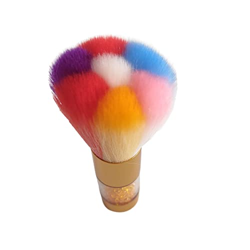 Honkenda Nail Art Dust Remover Brush with Rhinestone Handle Gold