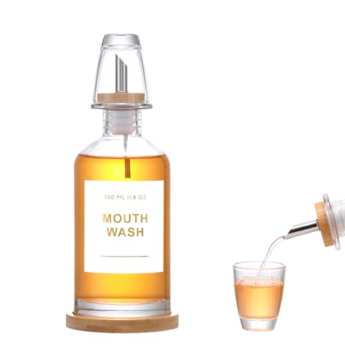Set of 3 Lead-Free Glass Mouthwash Cups for Daily Oral Care