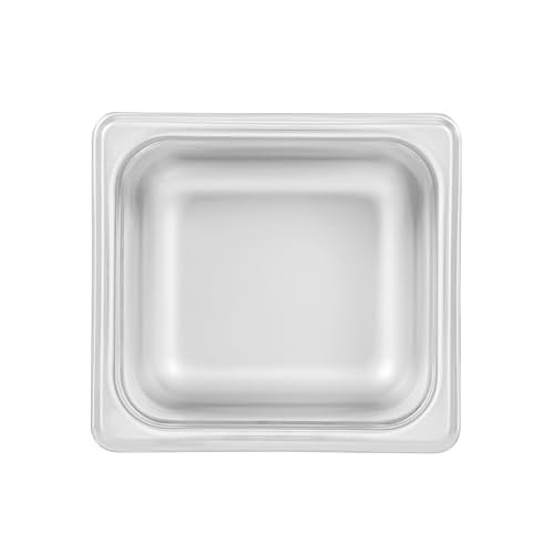 Restaurantware-Kitchen Tek 1/6 Size Steam Table Pans, 12 Anti-Jam Steam Pans - Lids Sold Separately, 4” Deep, 24 Gauge Stainless Steel Hotel Pan, Freezable, For Catering Events And Parties