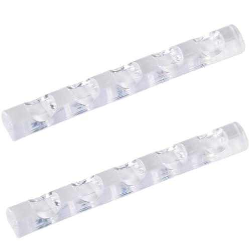 Czhotg 2-Pack Transparent Acrylic Nail Art Brush Holder and Stand for 5 Pens