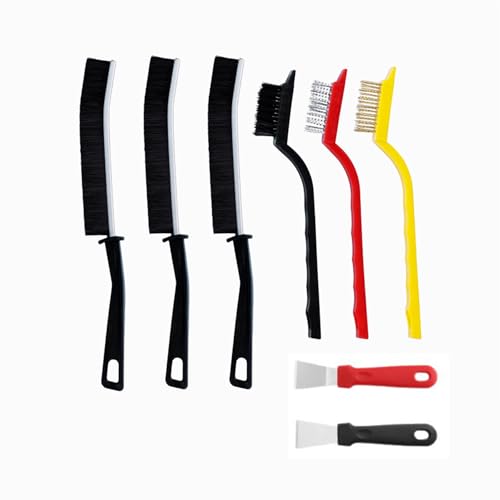 8-Piece Crevice Cleaning Brush Set for Hard-to-Reach Areas