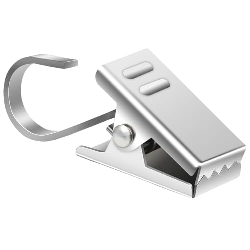 Stainless Steel Curtain Clips Hooks - 25 Pack for Hanging Lights & Decorations