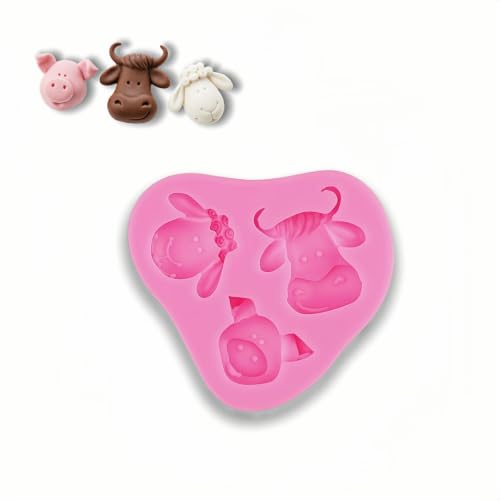 Geettcaifu Farm Animal Silicone Mold for Cake Decorating and Candy