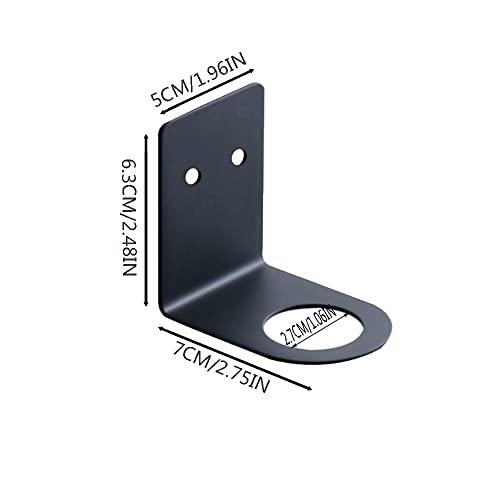BiJun Wall-Mounted Soap Dispenser Holder - Black 2 Pack