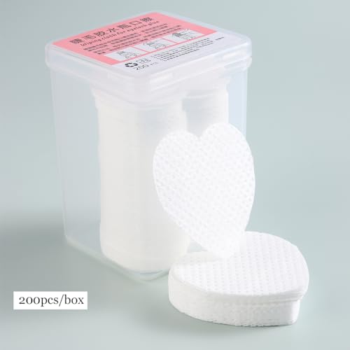 Fcozpjk 400Pcs Lint Free Nail Wipes Heart Shape Polish Remover Pads