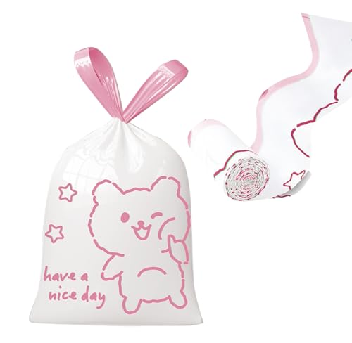 4 Gallon Drawstring Trash Bags - 60 Count with Floral Print