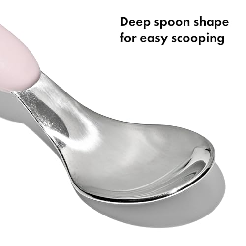OXO Tot Fork and Spoon Set - Toddler Self-Feeding Utensils - Blossom