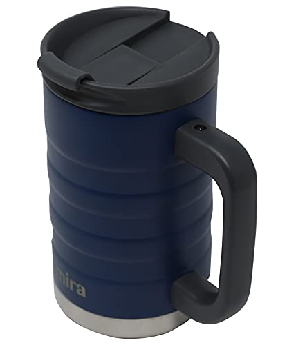 MIRA 14 oz Insulated Coffee Mug with Handle - Admiral Blue