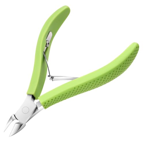 TEAORB Professional Cuticle Trimmer - Stainless Steel Nail Nipper with Silicone Handle