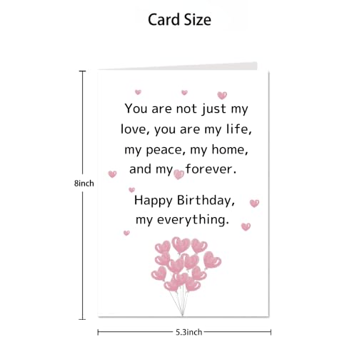 Romantic Birthday Card for Husband Wife Boyfriend Girlfriend