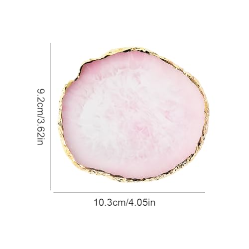 EUBUY Resin Nail Art Palette with Gold Edge Makeup Mixing Tray