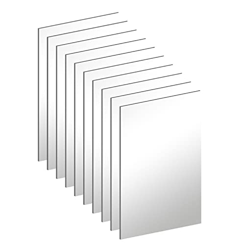 4x6 Acrylic Mirror Tiles - 10 Pack Self-Adhesive Wall Decor