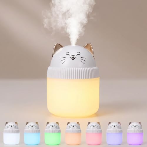Portable Small Humidifier with Night Light - USB, Auto Shut-Off, 220ml