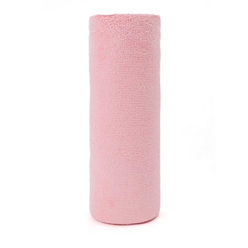 EWMKEODCA Tearable Microfiber Cleaning Cloth Roll, 20 Pieces, Pink