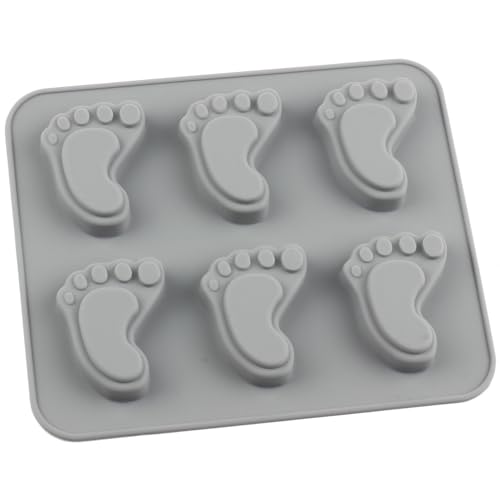 Baby Footprint Silicone Candy Molds - 6 Cavity Chocolate Mold