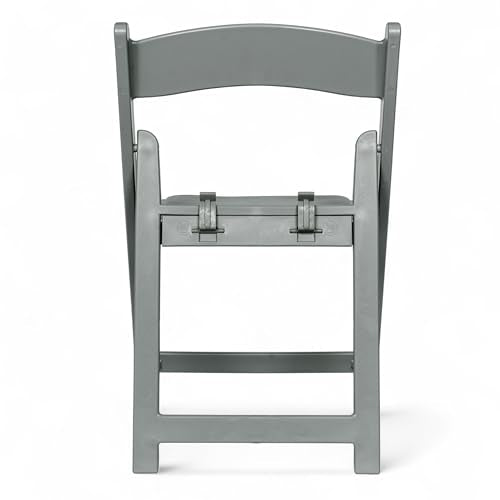 Flash Furniture Hercules Set of 2 Kids Gray Resin Folding Chairs with Gray Vinyl Padded Seats