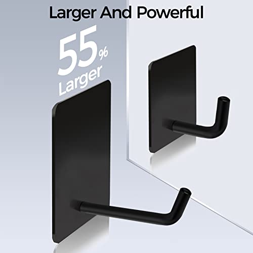 Heavy Duty Self-Adhesive Hooks - Stainless Steel Wall Hooks (4 Pack)
