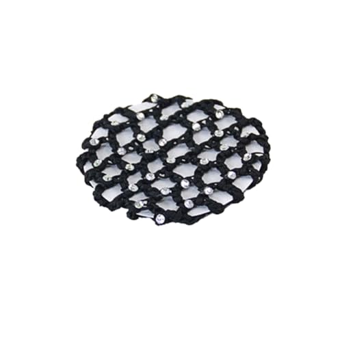 Crochet Hair Bun Cover 2 Pack - Pearl Decorated Ballet Hair Net