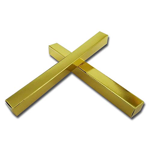 50 Pack Golden Cardboard Eyeliner and Nail Oil Pen Boxes