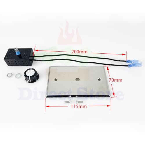 Variable Speed Fireplace Fan Control Kit - Electric Rheostat Switch for Blower Fans
