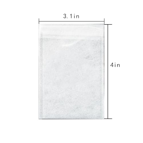 Disposable Tea Filter Bags - Natural Wood Pulp Infuser, Set of 50
