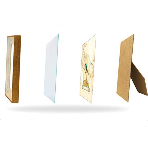 4x4 Gold Edge Picture Frame with Plexiglass Display - AMHOME