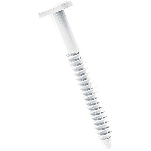 Ekena Millwork Vinyl Shutter-Loks - 3 Inch White Shutter Screws (6 Pack)
