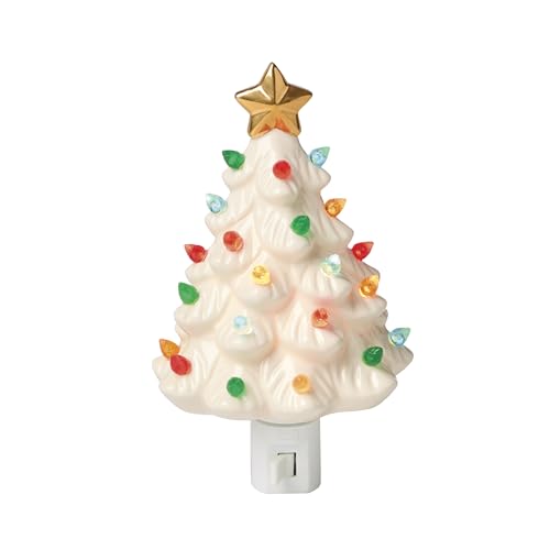Lenox Treasured Traditions Tree Porcelain Night Light - Christmas Holiday Decor