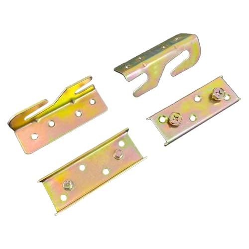 Heavy Duty Bed Rail Brackets Set of 4 - 3.6''x1.3'' Galvanized Steel