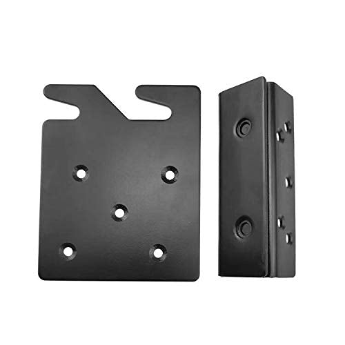 Heavy-Duty Double Hook Slot Brackets for Wooden Bed Frames - Set of 2