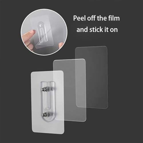 Adhesive Screw Hooks - 2 Pcs Waterproof U-Shape Wall Hooks