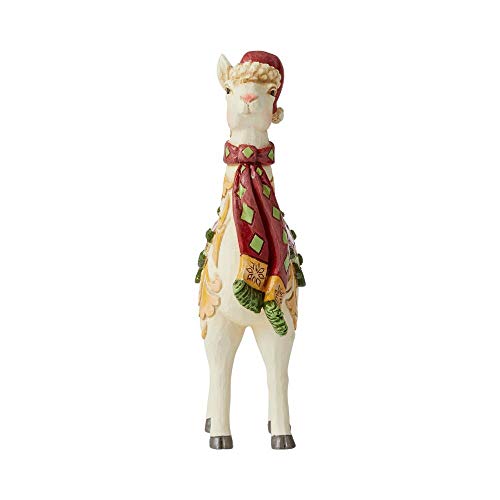 Enesco Jim Shore Heartwood Creek FA-La-Llama with Scarf Pint-Sized Figurine, 5.63 Inch, Multicolor