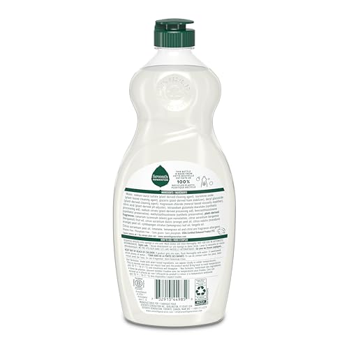 Seventh Generation Dish Liquid - Clementine Zest & Lemongrass, 19 oz (Pack of 6)