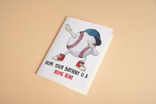 Funny Baseball Birthday Card - Hope Your Birthday Is A Home Run