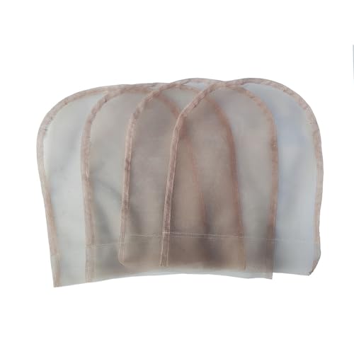 BLICAP 6x6 Brown Swiss Lace Closure Base Wig Making Net 4Pcs