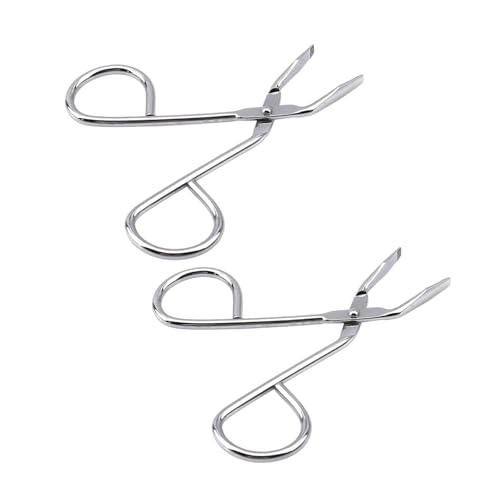 BWESOO Stainless Steel Eyebrow Tweezers and Scissors Set 2 Pcs