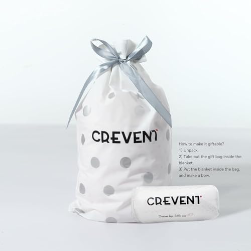 CREVENT Soft Minky Baby Blanket - 30x40 Plush Receiving Blanket