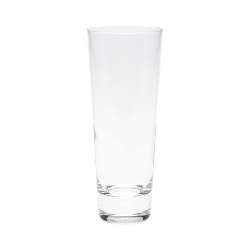 Restaurantware Moda Nude 12 Ounce Crystal Collins Glasses Set of 12 Dishwasher-Safe Tall Drinking Glasses - Heavy Base Laser-Cut Rim Fine-Blown Crystal Mojito Glasses For Cocktails Or Beverages