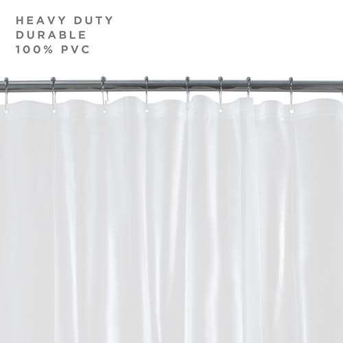 Bath Bliss Heavy Duty Shower Curtain Liner - White with 3 Magnets