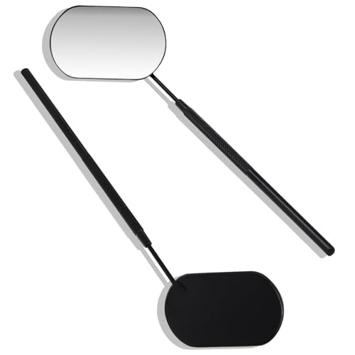 Embagol Large Lash Mirror for Eyelash Extensions Stainless Steel Black