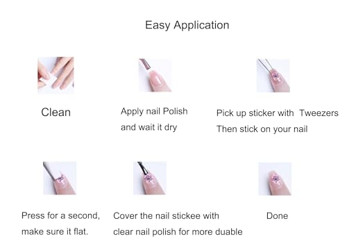 Guroenky 5D Embossed Rock Nail Art Stickers Guitar Star Decals