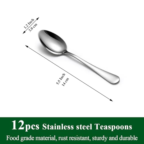 Berglander 12-Piece Stainless Steel Espresso Spoons Set - 5.5"