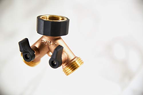 Orbit Brass Dual-Outlet Faucet Adapter - Heavy Duty 2-Way Splitter
